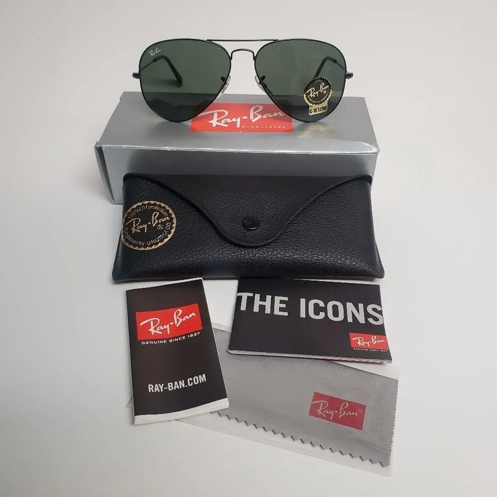 Ray-Ban RB3025 Black L2823 Aviator Sunglasses